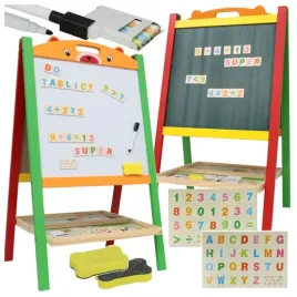 tablica-dwustronna-magnetyczna-kredowa-dla-dzieci-alfabet-magnesy-polka