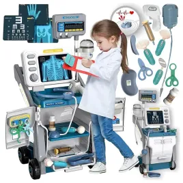 duzy-zestaw-lekarski-ekg-rtg-rentgen-xxl-maly-lekarz-doktor-wozek-medyczny