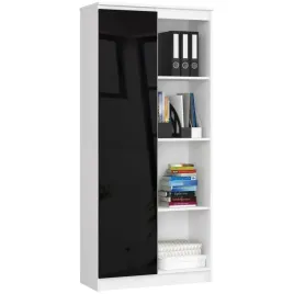 regal-z-drzwiami-80cm-bialy-czarny-polysk-klio-ac-14-kolorow