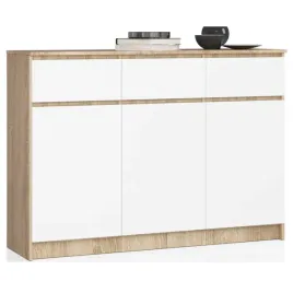 nowoczesna-komoda-140cm-bialy-dab-sonoma-klio-3d3s-ac-10-kolorow