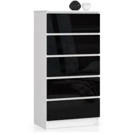 komoda-5s-60cm-czarny-polysk-klio-k60-ac-6-kolorow