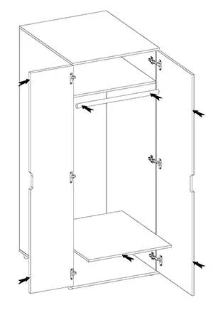 szafa-doris-dla-dzieci-polki-drazek-glebokosc-mebla-57-cm