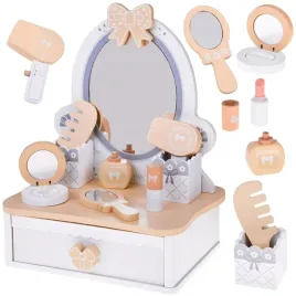 toaletka-drewniana-dla-dziewczynki-szufladka-akcesoria-za5614