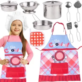 zestaw-kuchenny-kucharki-do-gotowania-metalowe-garnki-fartuszek-dla-dzieci