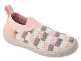befado-trampki-rozowe-szachownica-kapcie-do-przedszkola-r-26