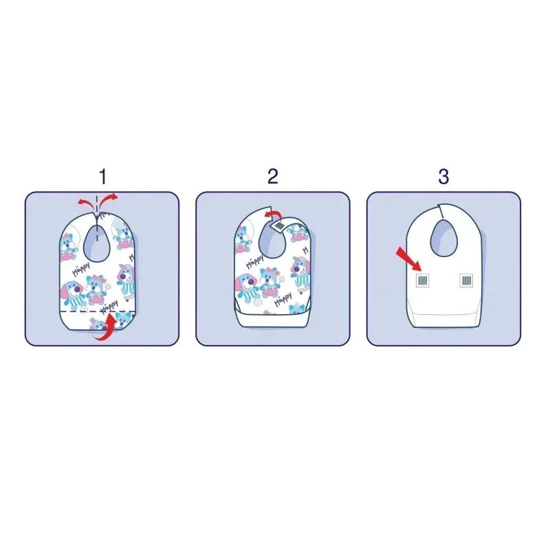 sliniak-bella-materialowy-5-szt-stan-nowy