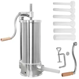 nadziewarka-pionowa-5kg-inox-do-kielbasy-kabanosow-miesa-6-lejkow