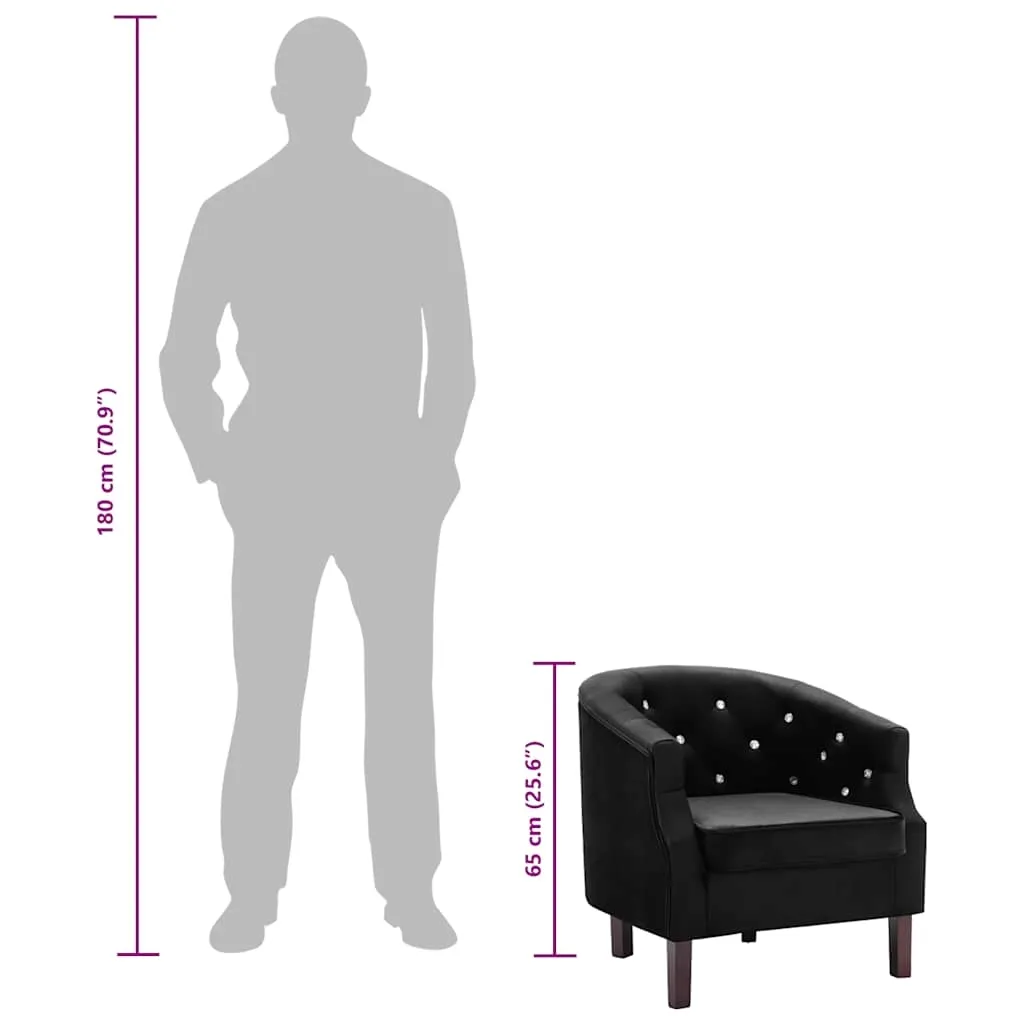 fotel-czarny-aksamit-stan-nowy