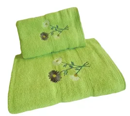 recznik-kapielowy-frotte-50x100-bawelna-zielony-rb50100-83-kwiatki