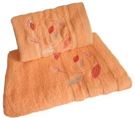 recznik-kapielowy-frotte-50x100-bawelna-lososiowy-rb50100-5-liscie