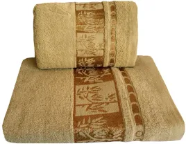 recznik-kapielowy-frotte-50x100-bawelna-kremowy-rb50100-5b-zloty-pas