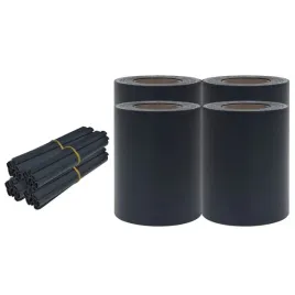 oslony-na-ogrodzenie-4-szt-pvc-35x019-m-ciemnoszare-mat