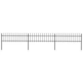 ogrodzenie-z-pretow-z-grotami-stalowe-51-x-06-m-czarne