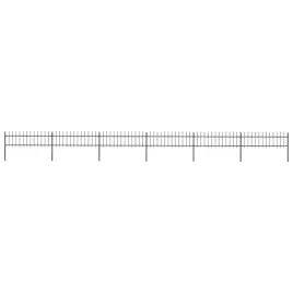 ogrodzenie-z-pretow-z-grotami-stalowe-102-x-06-m-czarne