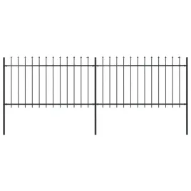 ogrodzenie-z-pretow-z-grotami-34-x-1-m-stalowe-czarne