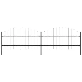 panele-ogrodzeniowe-z-grotami-stal-075-1-x-34-m-czarne
