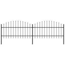 panele-ogrodzeniowe-z-grotami-stal-1-125-x-34-m-czarne