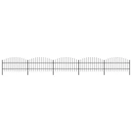panele-ogrodzeniowe-z-grotami-stal-075-1-x-85-m-czarne