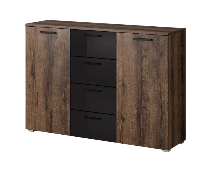 komoda-132cm-galaxy-26-dab-monastery-czarny-polysk