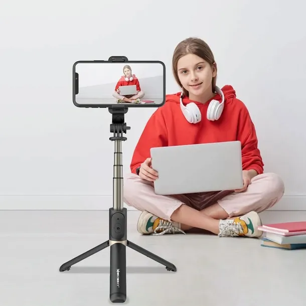 selfie-stick-tripod-teleskopowy-pilot-bluetooth-waga-z-opakowaniem-0-15-kg-kolor-czarny