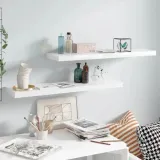 polki-scienne-2-szt-wysoki-polysk-biale-90x235x38-cm-mdf-stan-nowy