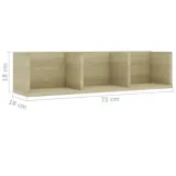 polka-scienna-na-plyty-cd-dab-sonoma-75x18x18-cm-stan-nowy