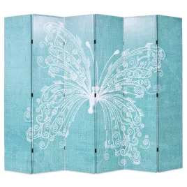 skladany-parawan-228-x-170-cm-niebieski-z-motylem