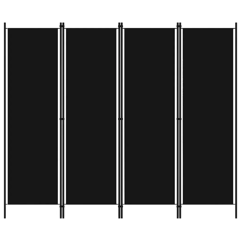 parawan-4-panelowy-czarny-200-x-180-cm