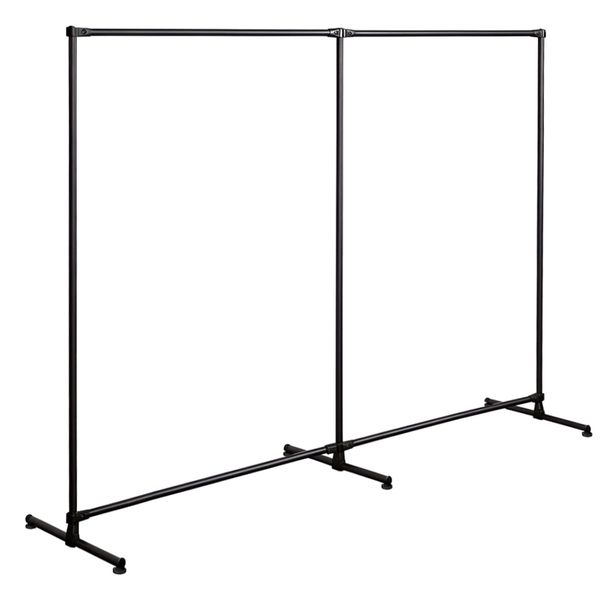 STOJAK ODZIEŻOWY NA UBRANIA CZARNY 300x150cm BUTIK GARDEROBA BLACK c1