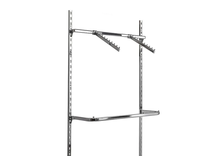 REGAŁ METALOWY MODUŁOWY SKLEP DOM GALERIA SALON WIESZAK 90x240 CHROM