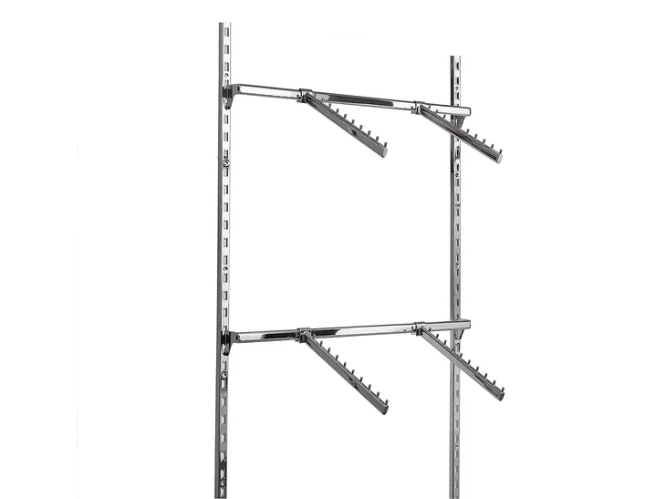 REGAŁ METALOWY MODUŁOWY SKLEP BUTIK GALERIA UBRANIA WIESZAK 90x240 CHROM