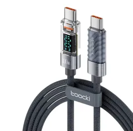 toocki-szary-kabel-usb-c-do-c-2-metr-100w-pd-qc-watomierz-lcd-200cm
