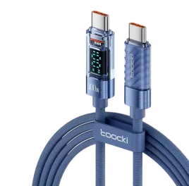 toocki-niebieski-kabel-usb-c-do-c-2-metr-100w-pd-qc-watomierz-lcd-100cm