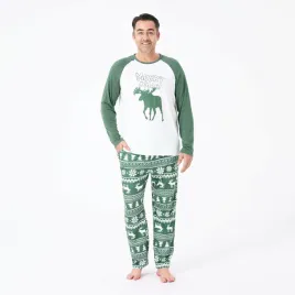 wygodna-pizama-meska-swiateczna-bialo-zielona-xl-skarpetki