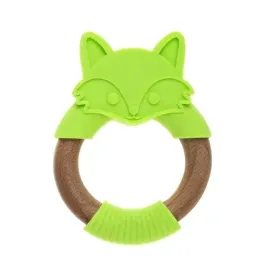 gryzak-drewniano-silikonowy-lisek-zielony-bocioland