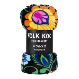 folk-koc-150x200-cm-wzory-lowickie-czarny