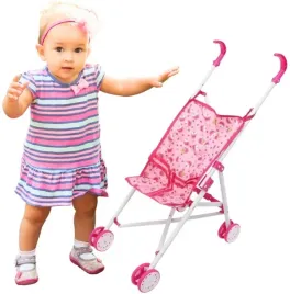 rozowy-wozek-dla-lalek-misiow-spacerowka-parasolka-skladany