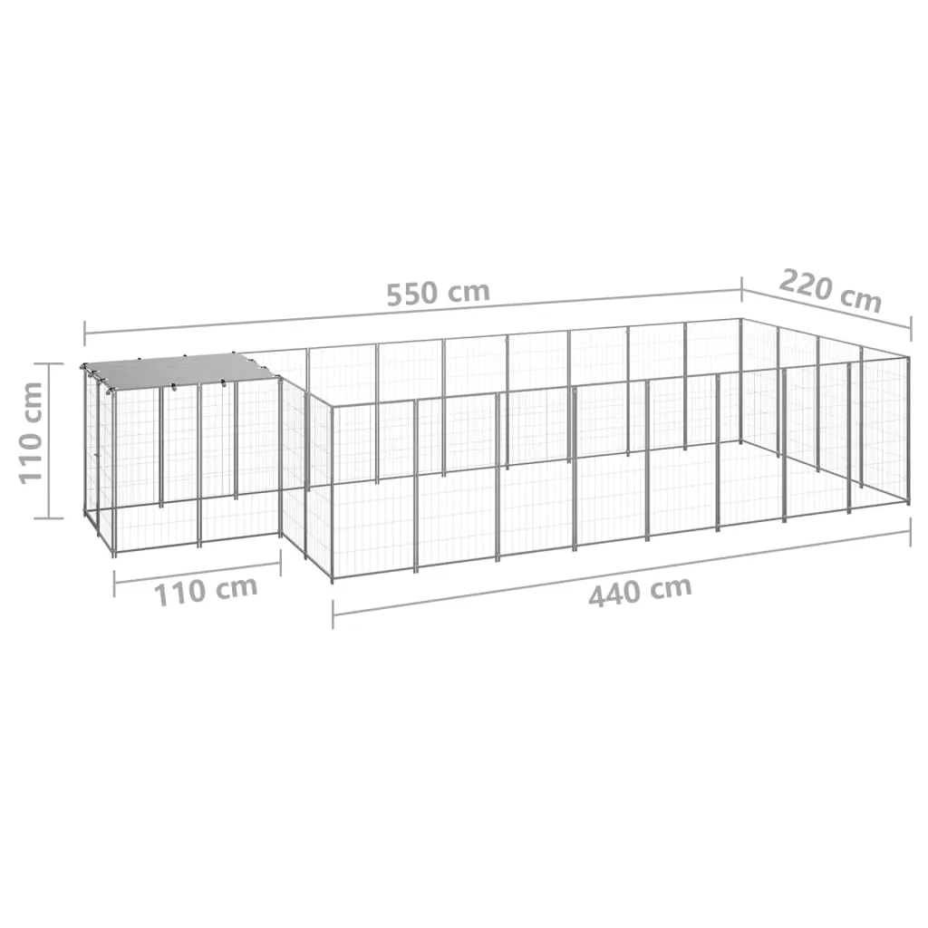 kojec-dla-psa-srebrny-1089-m-stalowy