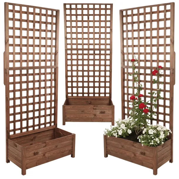 Pergola drewniana wysoka doniczka skrzynka na kwiaty 190x80x40 na nogach