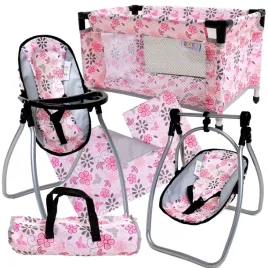 zestaw-dla-lalek-lozeczko-krzeselko-do-karmienia-hustawka-dla-lalki