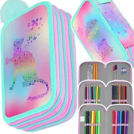 piornik-trzykomorowy-z-wyposazeniem-dla-dziewczynki-ombre-kot-pies-kotkiem