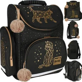 tornister-szkolny-plecak-dla-dziewczynki-kot-kotek-czarny-zloty