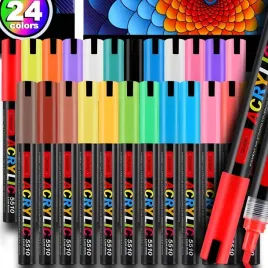 markery-akrylowe-zestaw-24-szt-pisaki-flamastry-mazaki-wodoodporne-z-farba
