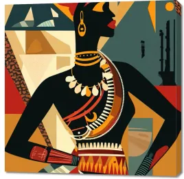 obraz-100x100cm-afrykanska-mozaika