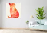obraz-100x100cm-akwarelowy-kot-stan-nowy