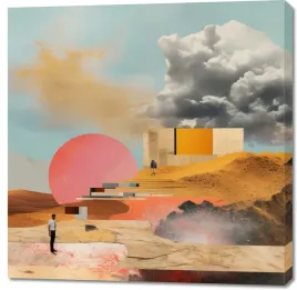obraz-100x100cm-architektura-w-bezladzie