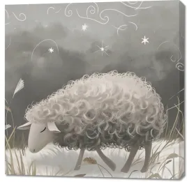 obraz-100x100cm-bujna-owca
