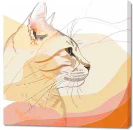 obraz-100x100cm-delikatny-profil-kota