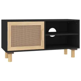 szafka-pod-tv-z-rattanowymi-drzwiczkami-czarna-80-x-30-x-40-cm