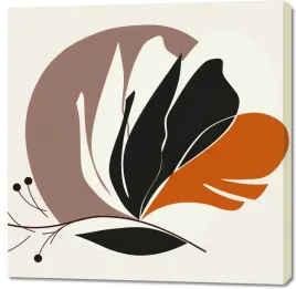obraz-100x100cm-elegancja-roslinna
